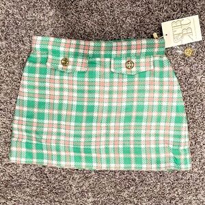 The Beaufort Bonnet Company Perrin Pocket Skirt with brass buttons, NWT